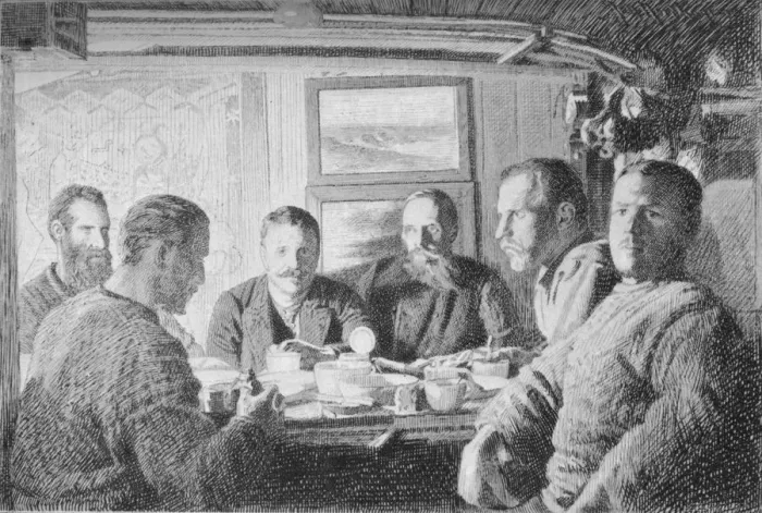 Framed Print : The Upper End of the Supper Table. 15 February 1895, (1897) Framed Print : The Upper End of the Supper Table. 15 February 1895, (1897)