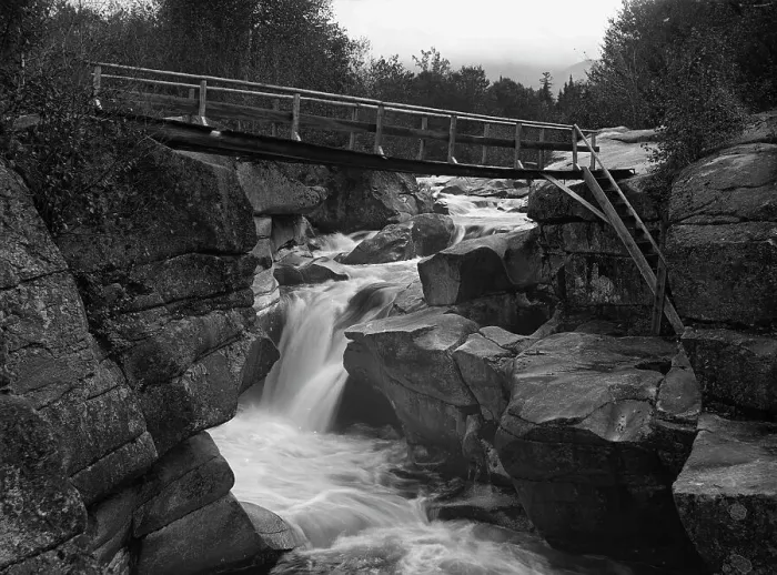 Framed Print : Upper falls of the Ammonoosuc, White Mountains, c1900. Creator: Unknown Framed Print : Upper falls of the Ammonoosuc, White Mountains, c1900. Creator: Unknown