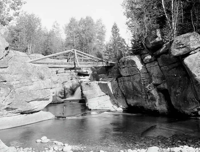 Framed Print : Upper falls of the Ammonoosuc, White Mts. N.H. c1906. Creator: Unknown Framed Print : Upper falls of the Ammonoosuc, White Mts. N.H. c1906. Creator: Unknown