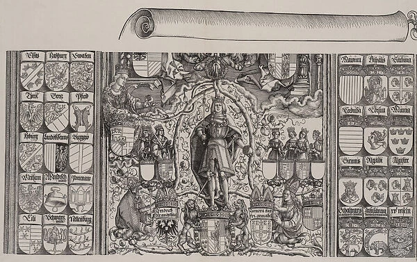 The Upper Portion of the Genealogy of Maximilian; with the Right Edge of the Scroll for