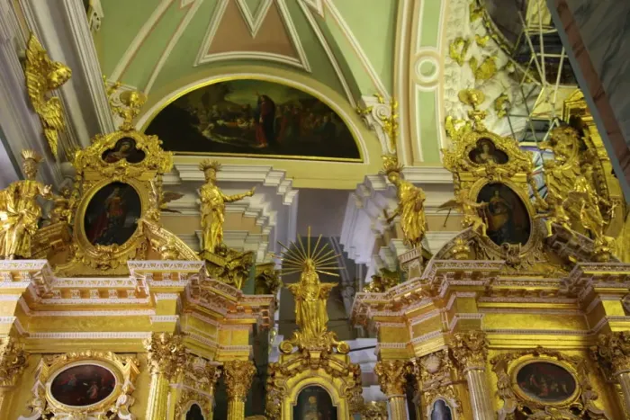 Framed Print : Upper portion of the iconostasis, Peter and Paul Cathedral, St Petersburg, Russia, 2011. Artist: Sheldon Marshall