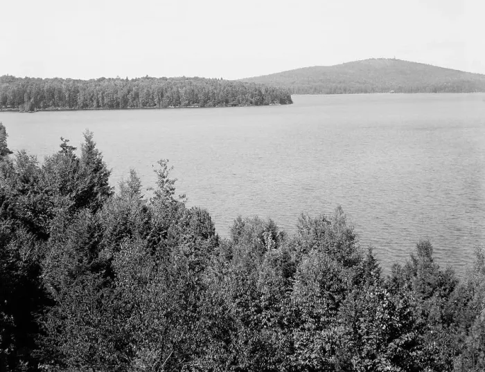 Framed Print : Upper Saranac Lake, Adirondack Mts. N.Y. between 1910 and 1920. Creator: Unknown Framed Print : Upper Saranac Lake, Adirondack Mts. N.Y. between 1910 and 1920. Creator: Unknown