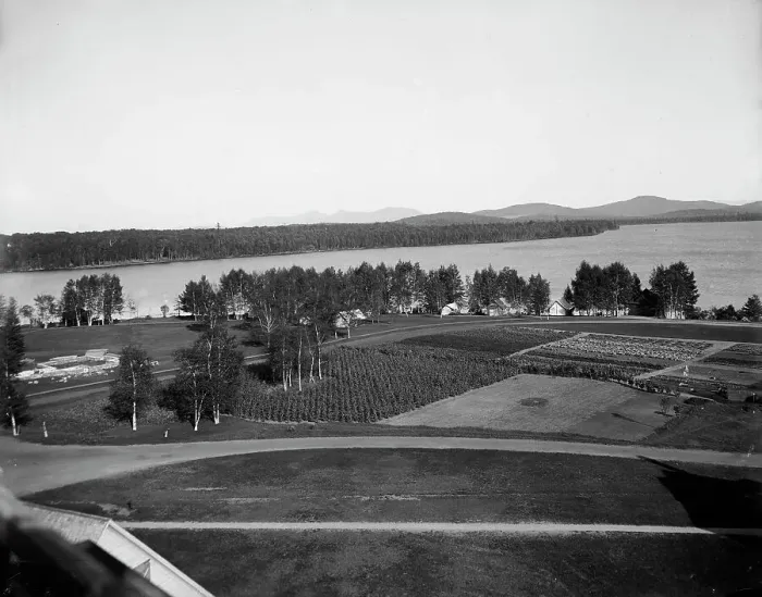Framed Print : Upper Saranac Lake from Saranac Inn, Adirondacks, N.Y. between 1900 and 1910. Creator: Unknown Framed Print : Upper Saranac Lake from Saranac Inn, Adirondacks, N.Y. between 1900 and 1910. Creator: Unknown