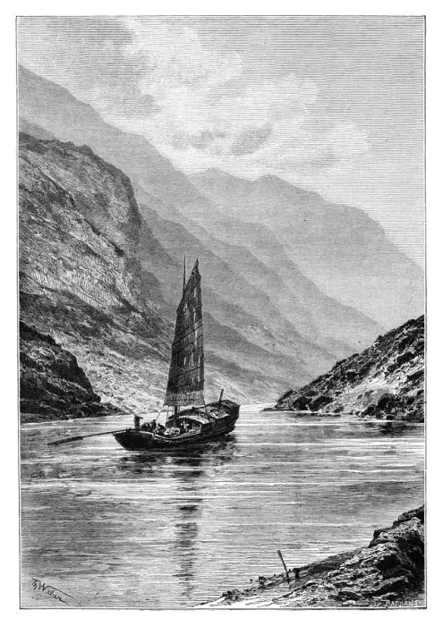 Framed Print : The Upper Yangtze river, China, 1895. Artist: Charles Barbant Framed Print : The Upper Yangtze river, China, 1895. Artist: Charles Barbant