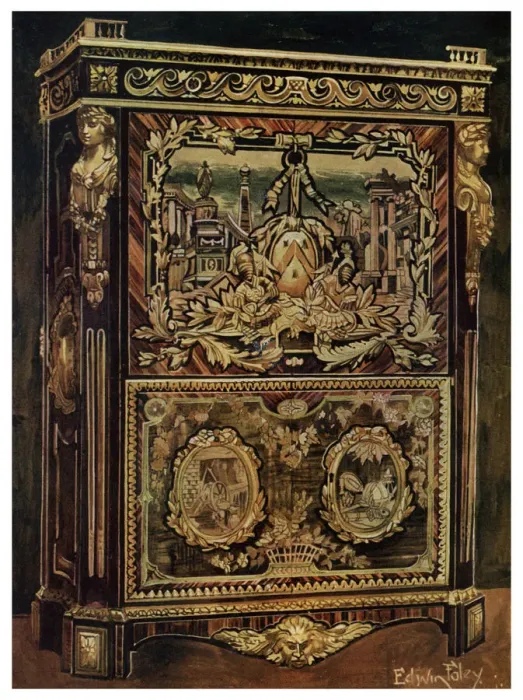 Framed Print : Upright secretaire, 1911-1912. Artist: Edwin Foley Framed Print : Upright secretaire, 1911-1912. Artist: Edwin Foley