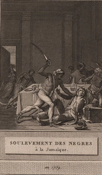 Uprising of the black slaves in Jamaica in 1760, 1800. Creator: David, Francois-Anne