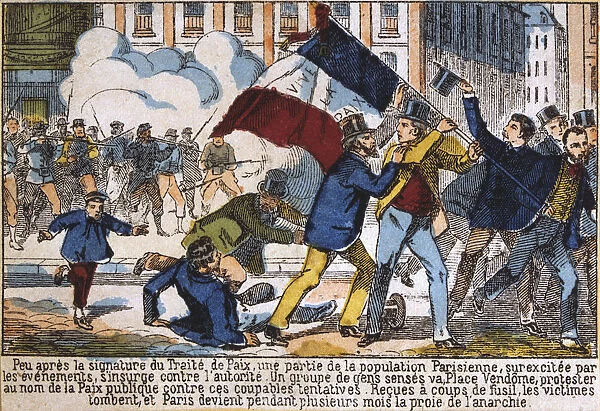 Uprising leading to the establishment of the Paris Commune, 1871