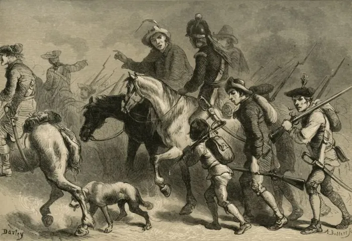 Framed Print : Uprising of the New England Yeomanry, (1877). Creator: Albert Bobbett Framed Print : Uprising of the New England Yeomanry, (1877). Creator: Albert Bobbett