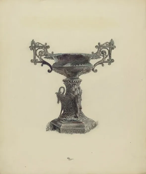 Framed Print : Urn, 1938. Creator: Ralph Atkinson Framed Print : Urn, 1938. Creator: Ralph Atkinson
