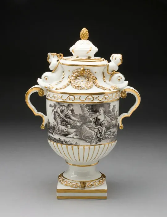 Framed Print : Urn, Frankenthal, 1776 / 77. Creator: Frankenthal Porcelain Factory Framed Print : Urn, Frankenthal, 1776 / 77. Creator: Frankenthal Porcelain Factory