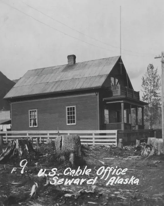 Framed Print : U.S. Cable Office, between c1900 and c1930. Creator: Unknown Framed Print : U.S. Cable Office, between c1900 and c1930. Creator: Unknown