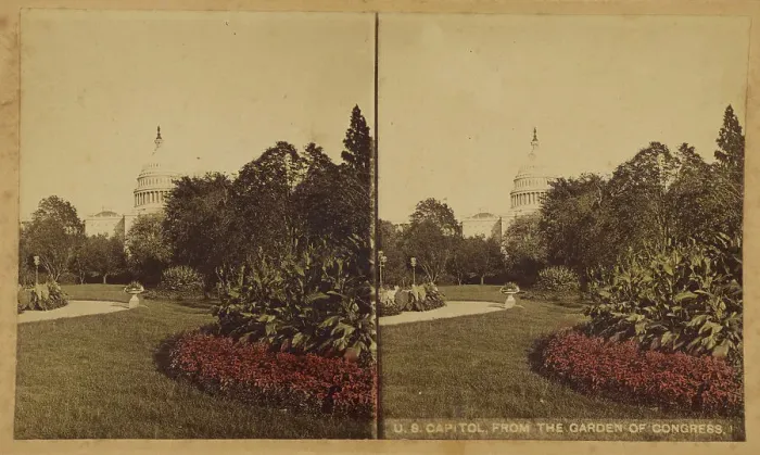 Framed Print : U.S. Capitol, From the Garden of Congress. about 1870. Creator: W. M. Chase Framed Print : U.S. Capitol, From the Garden of Congress. about 1870. Creator: W. M. Chase
