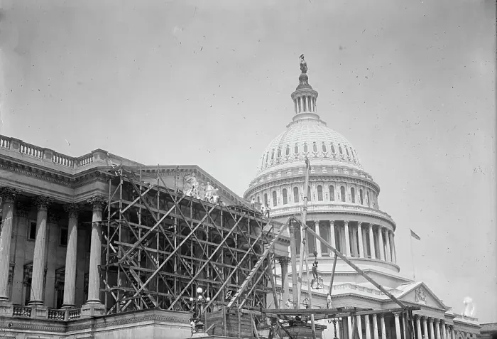 Framed Print : U.S. Capitol - Pediment On House Front; Sculpture By Paul Bartlett, 1916. Creator: Harris & Ewing. U.S. Capitol - Pediment On House Front; Sculpture By Paul Bartlett, 1916. Creator: Harris & Ewing Framed Print : U.S. Capitol - Pediment On House Front; Sculpture By Paul Bartlett, 1916. Creator: Harris & Ewing. U.S. Capitol - Pediment On House Front; Sculpture By Paul Bartlett, 1916. Creator: Harris & Ewing