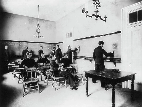U.S. Naval Academy, Annapolis: section in mathematics, (1902?). Creator: Frances Benjamin Johnston
