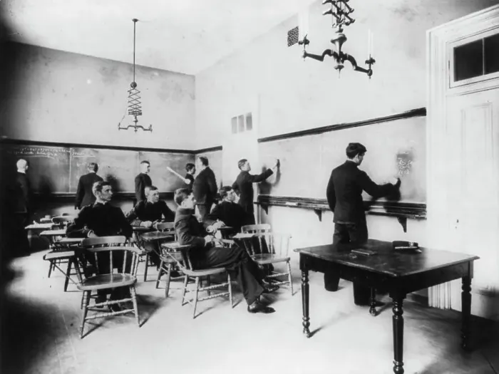 Framed Print : U.S. Naval Academy, Annapolis: section in mathematics, (1902?). Creator: Frances Benjamin Johnston Framed Print : U.S. Naval Academy, Annapolis: section in mathematics, (1902?). Creator: Frances Benjamin Johnston
