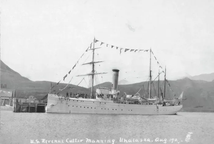 Framed Print : U.S. Revenue cutter Manning, 1908. Creator: Unknown. U.S. Revenue cutter Manning, 1908. Creator: Unknown