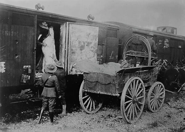 U.S. supply truck in France, 1917 or 1918. Creator: Bain News Service