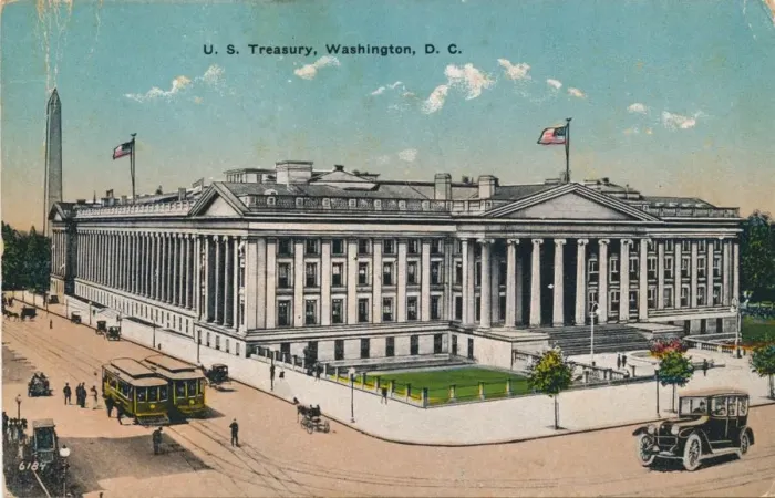 Framed Print : U.s Treasury, Washington, DC, c1920s Framed Print : U.s Treasury, Washington, DC, c1920s