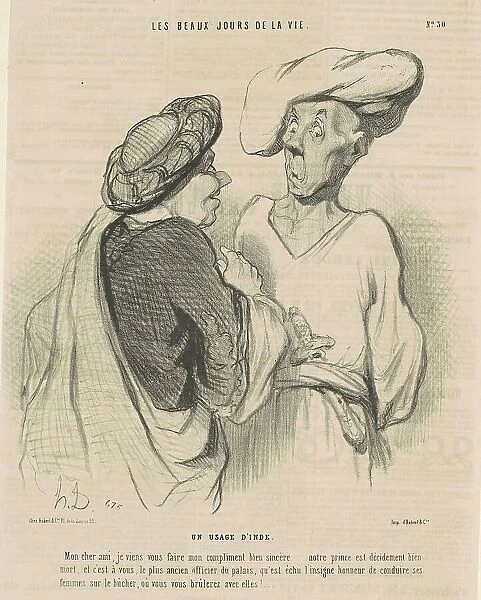 Un usage d'Inde, 19th century. Creator: Honore Daumier