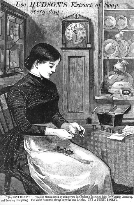 Framed Print : Use Hudson's extract of soap every day, 1886. Creator: Unknown