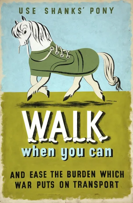 Framed Print : Use Shanks Pony. Walk when you can and ease the burden... WWII poster, between 1939 and 1946 Framed Print : Use Shanks Pony. Walk when you can and ease the burden... WWII poster, between 1939 and 1946