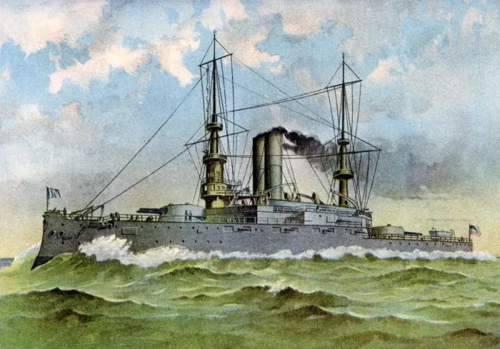 Framed Print : USS Alabama, American battleship, 1898 Framed Print : USS Alabama, American battleship, 1898