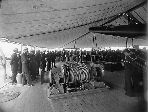 U.S.S. Brooklyn, general muster, between 1896 and 1899. Creator: Unknown