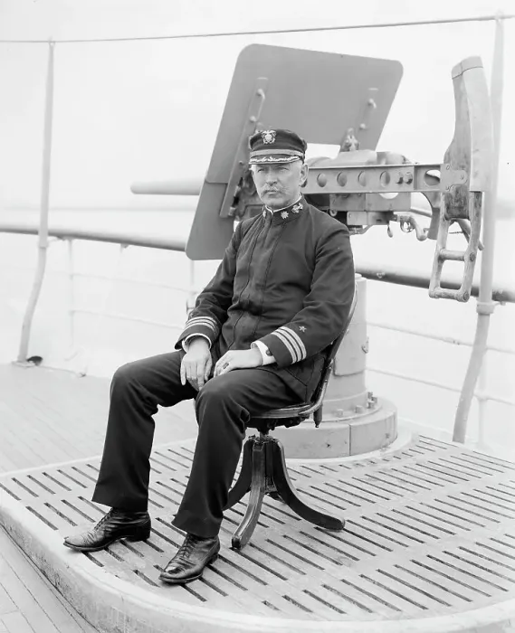 Framed Print : U.S.S. Buffalo, Captain Hutchins, between 1898 and 1901. Creator: Unknown Framed Print : U.S.S. Buffalo, Captain Hutchins, between 1898 and 1901. Creator: Unknown
