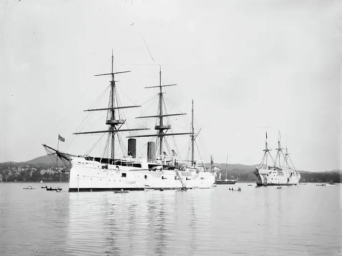 Framed Print : U.S.S. Chicago, between 1890 and 1901. Creator: Unknown Framed Print : U.S.S. Chicago, between 1890 and 1901. Creator: Unknown