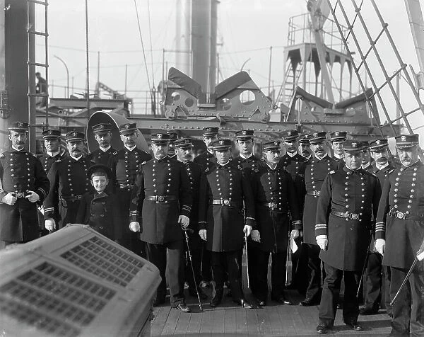 U.S.S. Chicago, the captain and officers, between 1890 and 1901. Creator: Unknown