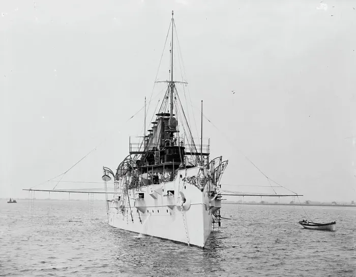 Framed Print : U.S.S. Columbia, between 1894 and 1901. Creator: Unknown Framed Print : U.S.S. Columbia, between 1894 and 1901. Creator: Unknown