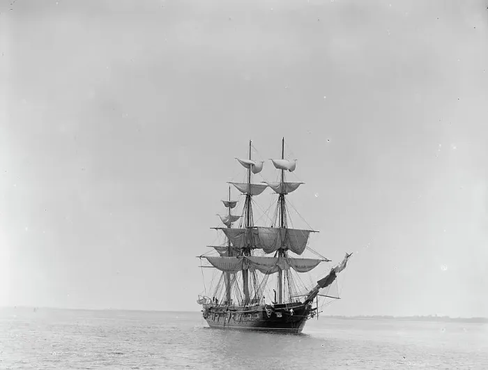 Framed Print : U.S.S. Constellation, between 1890 and 1901. Creator: Unknown Framed Print : U.S.S. Constellation, between 1890 and 1901. Creator: Unknown