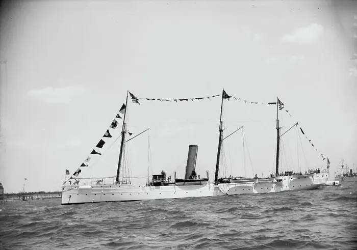 Framed Print : U.S.S. Dolphin, between 1885 and 1901. Creator: Unknown Framed Print : U.S.S. Dolphin, between 1885 and 1901. Creator: Unknown