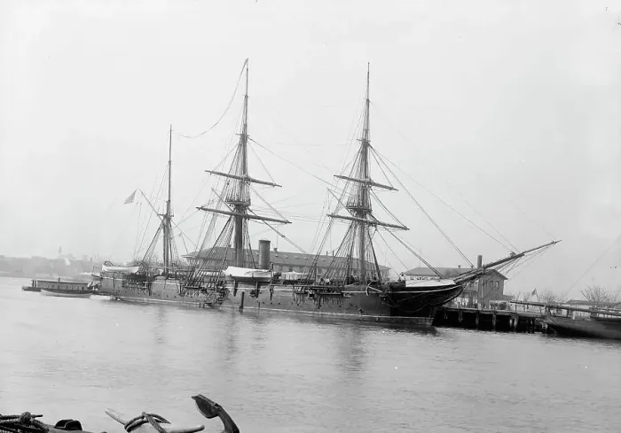 Framed Print : U.S.S. Enterprise, between 1890 and 1901. Creator: Unknown Framed Print : U.S.S. Enterprise, between 1890 and 1901. Creator: Unknown