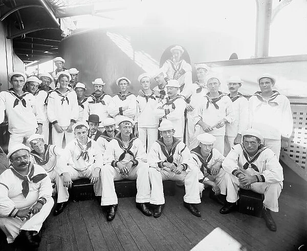 U.S.S. Indiana, group of sailors, 1898 Sept 3. Creator: Unknown