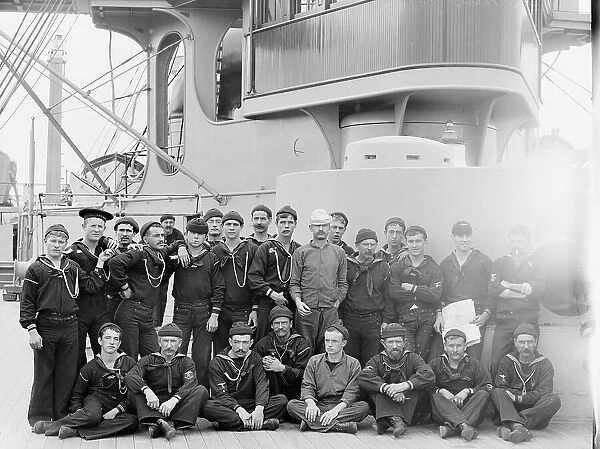 U.S.S. Indiana, group of seamen, between 1895 and 1901. Creator: William H. Jackson