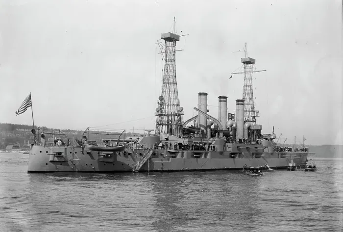 Framed Print : USS Kansas, between c1910 and c1915. Creator: Bain News Service Framed Print : USS Kansas, between c1910 and c1915. Creator: Bain News Service