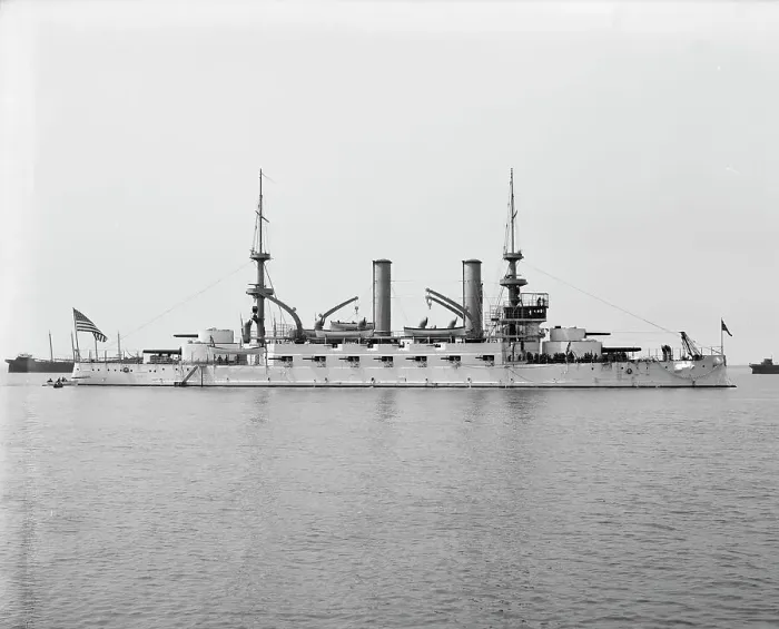 Framed Print : U.S.S. Kearsarge, 1900 Apr 8. Creator: Unknown Framed Print : U.S.S. Kearsarge, 1900 Apr 8. Creator: Unknown