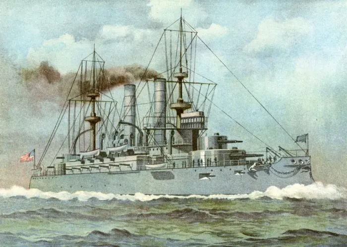 Framed Print : USS Kearsarge, American battleship, 1898 Framed Print : USS Kearsarge, American battleship, 1898