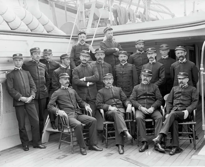 Framed Print : U.S.S. Kearsarge officers, between 1890 and 1894. Creator: Unknown Framed Print : U.S.S. Kearsarge officers, between 1890 and 1894. Creator: Unknown
