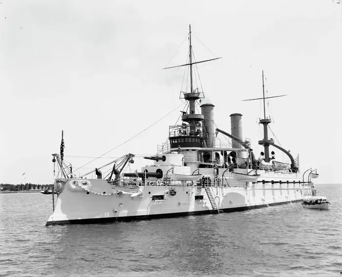 Framed Print : U.S.S. Kentucky, 1900 or 1901. Creator: Unknown Framed Print : U.S.S. Kentucky, 1900 or 1901. Creator: Unknown