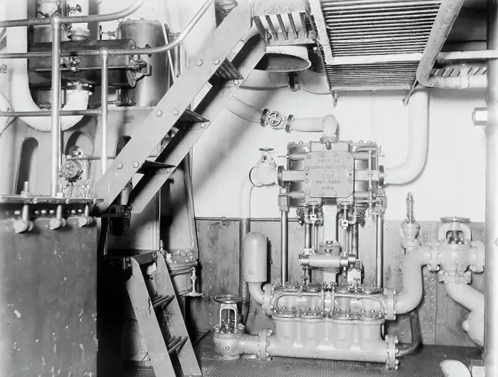 Framed Print : U.S.S. Kentucky, engine room, 1900 or 1901. Creator: Unknown Framed Print : U.S.S. Kentucky, engine room, 1900 or 1901. Creator: Unknown