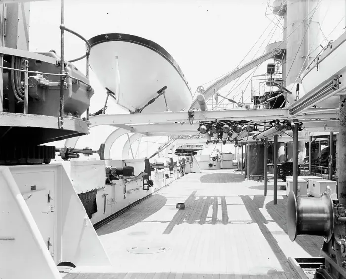 Framed Print : U.S.S. Kentucky, superstructure deck, 1900 or 1901. Creator: Unknown Framed Print : U.S.S. Kentucky, superstructure deck, 1900 or 1901. Creator: Unknown