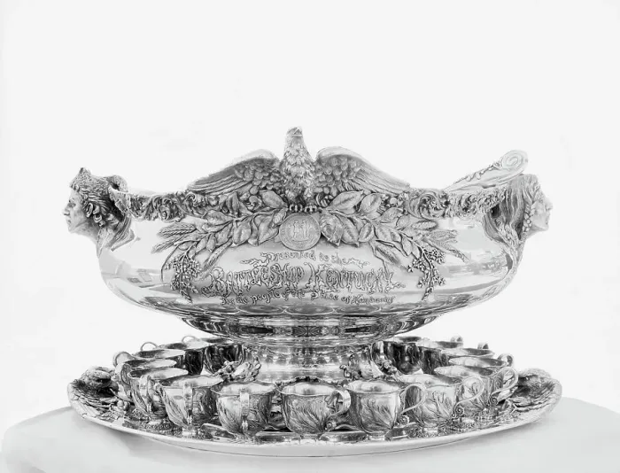 Framed Print : U.S.S. Kentucky's punch bowl, 1900 or 1901. Creator: Unknown Framed Print : U.S.S. Kentucky's punch bowl, 1900 or 1901. Creator: Unknown