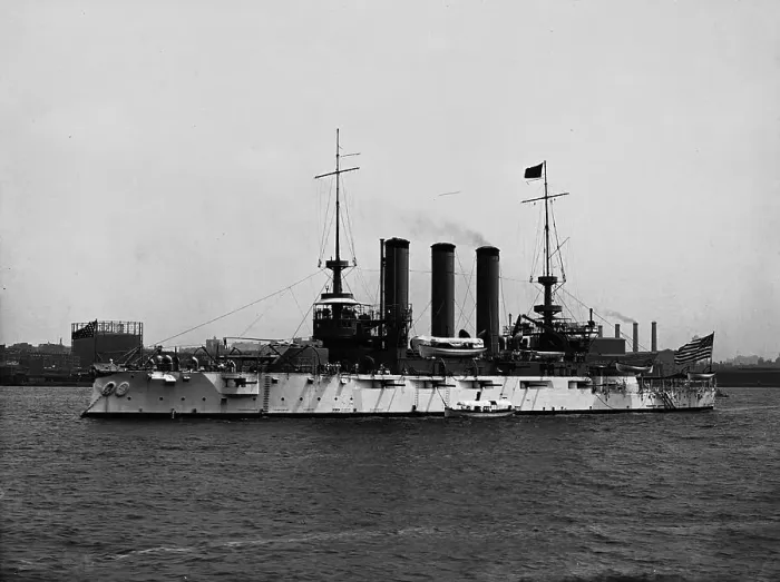 Framed Print : U.S.S. Maine, broadside, c1905. Creator: Unknown Framed Print : U.S.S. Maine, broadside, c1905. Creator: Unknown