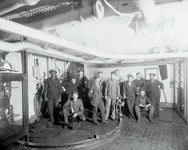 U.S.S. Maine, gunner's gang, 1896. Creator: William H. Jackson