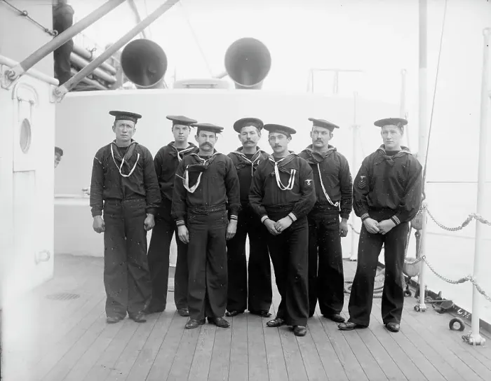 Framed Print : U.S.S. Maine, petty officers, 1896. Creator: Unknown Framed Print : U.S.S. Maine, petty officers, 1896. Creator: Unknown