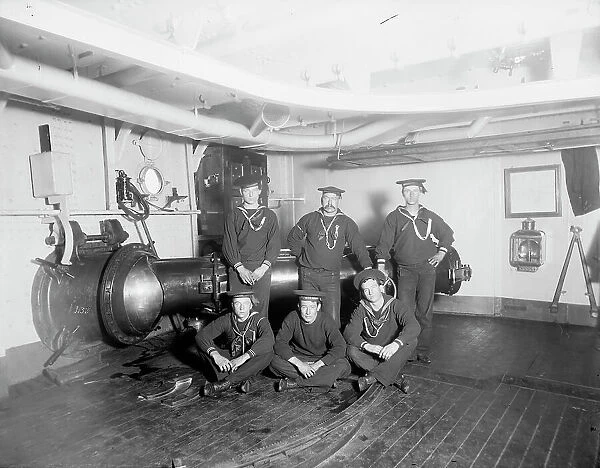U.S.S. Maine, torpedo tube, (1896?). Creator: Unknown
