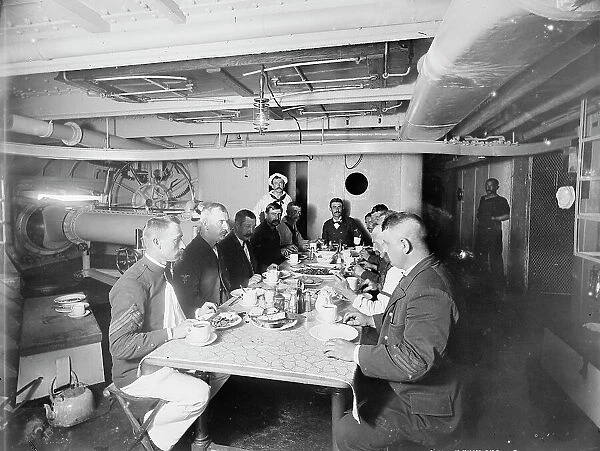 U.S.S. Massachusetts, petty officers mess, between 1896 and 1901. Creator: Unknown
