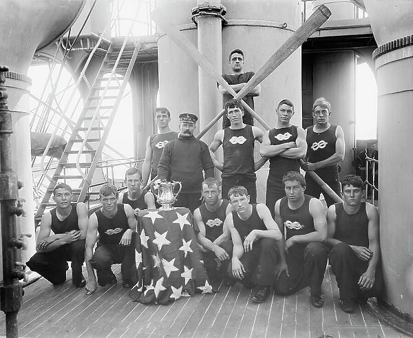 U.S.S. New York, a champion boat crew, between 1893 and 1901. Creator: William H. Jackson